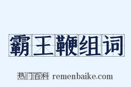 霸王鞭组词是什么意思的图片